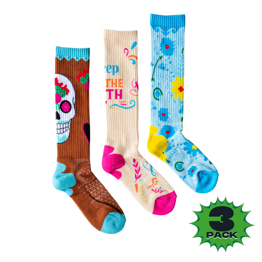The Lucky 3 Pack | Rebel Faith Buckaroo Performance Boot Socks