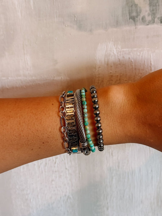 6mm Sterling Silver Pearl Bracelet