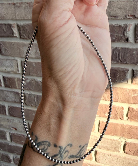4mm Sterling Pearl Choker 14”