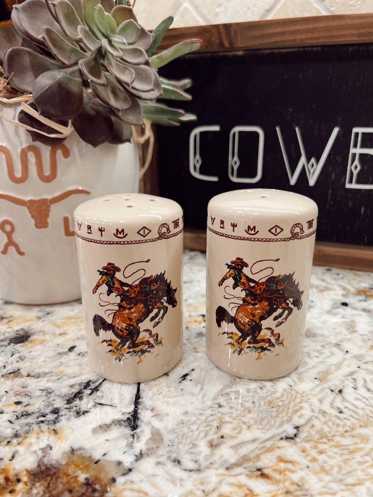The Bronc Salt & Pepper Shakers