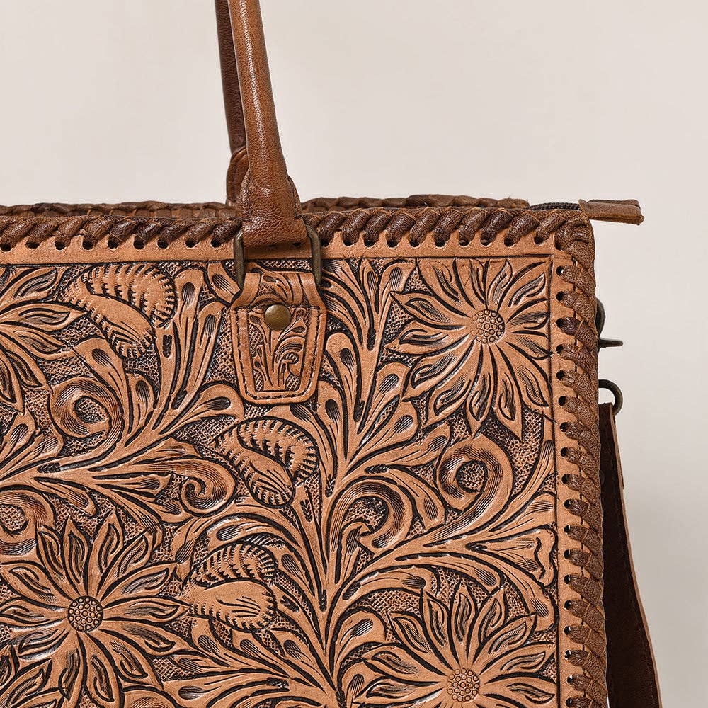ADBG235 Tote Hand Tooled Genuine Western Leather Women Bag