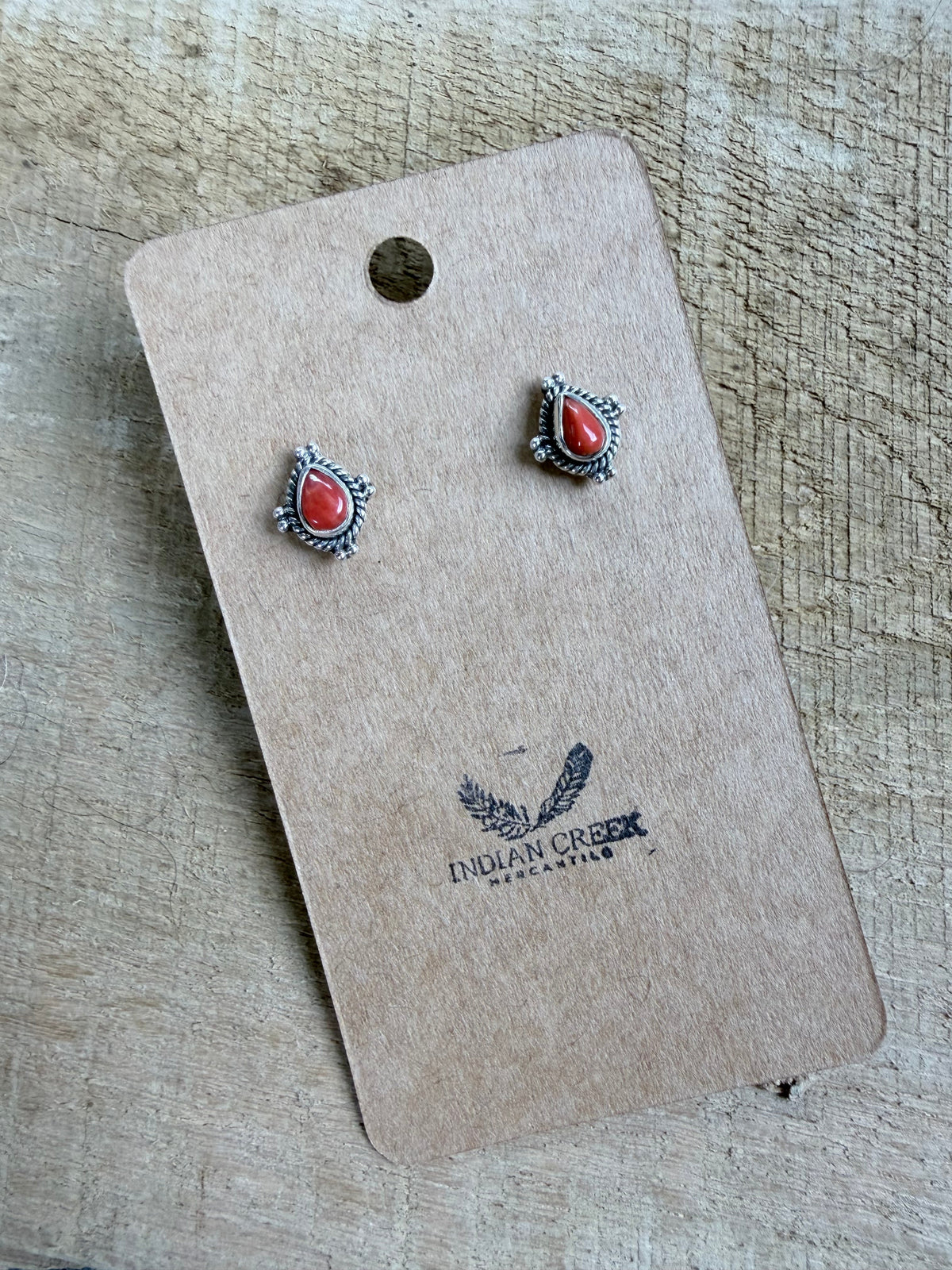 Coral Stud Earrings