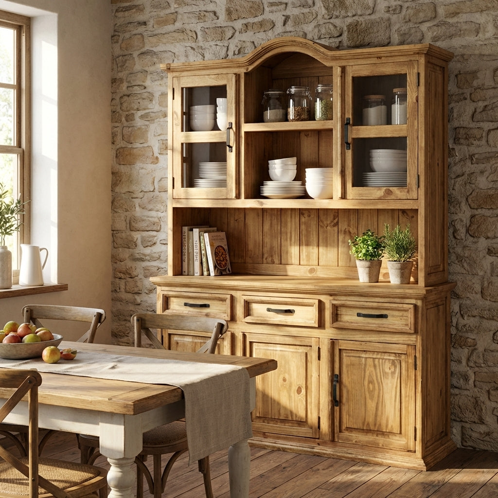 Traditional Medium Rustic Hutch & Buffet