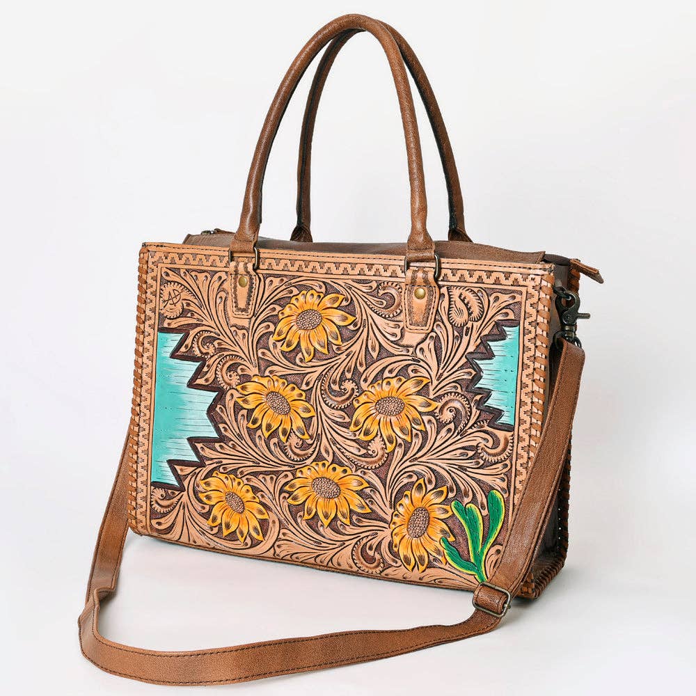 ADBG235 Tote Hand Tooled Genuine Western Leather Women Bag