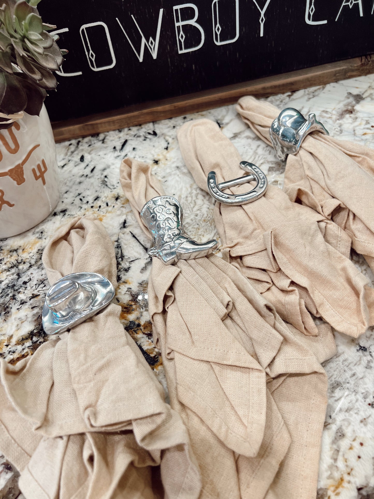 The Western Napkin Ring Set