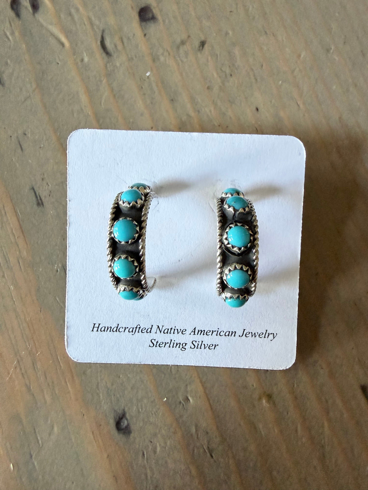Native Made Sleeping Beauty Hoop Earrings