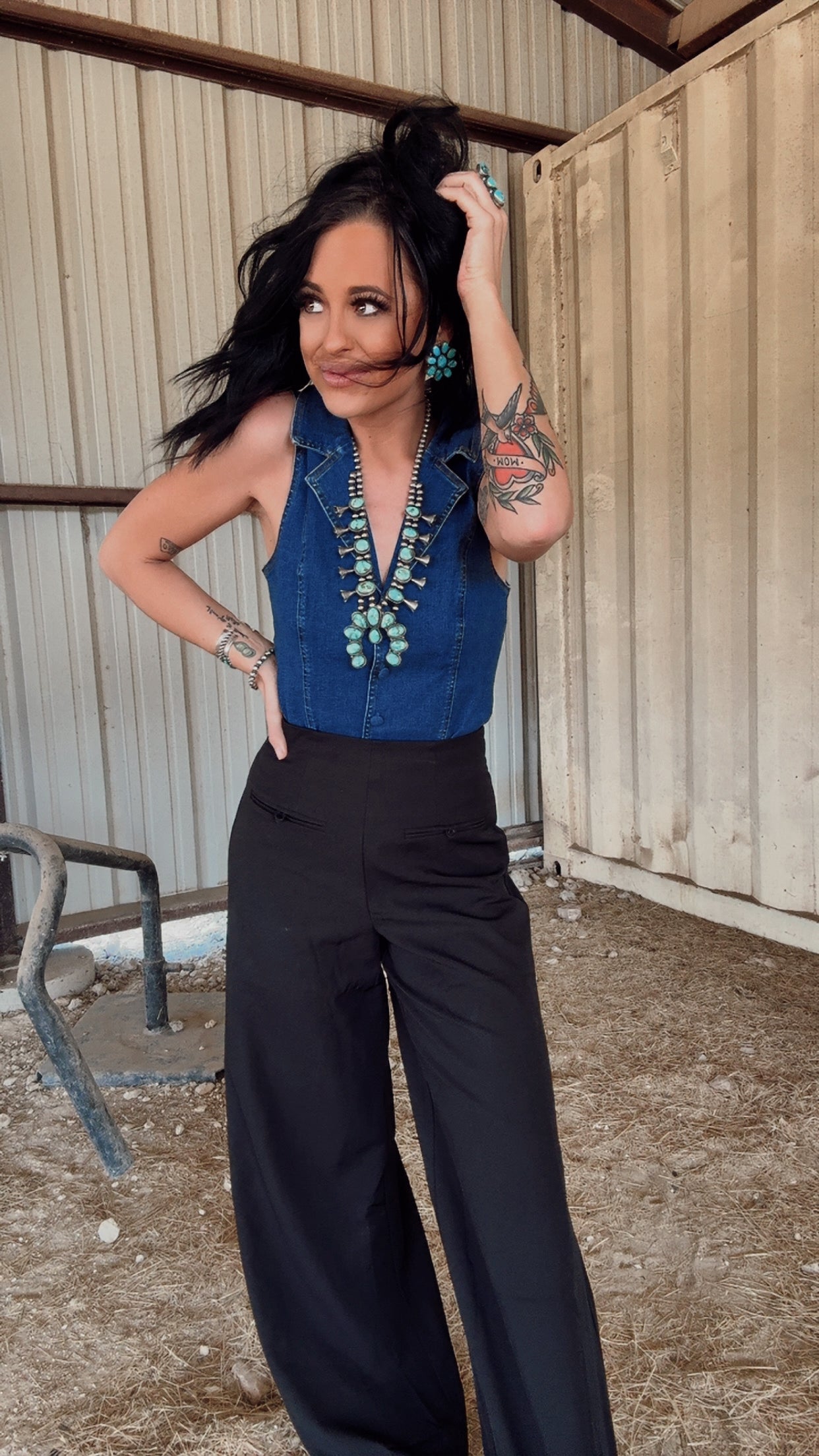 The Denim Bodysuit