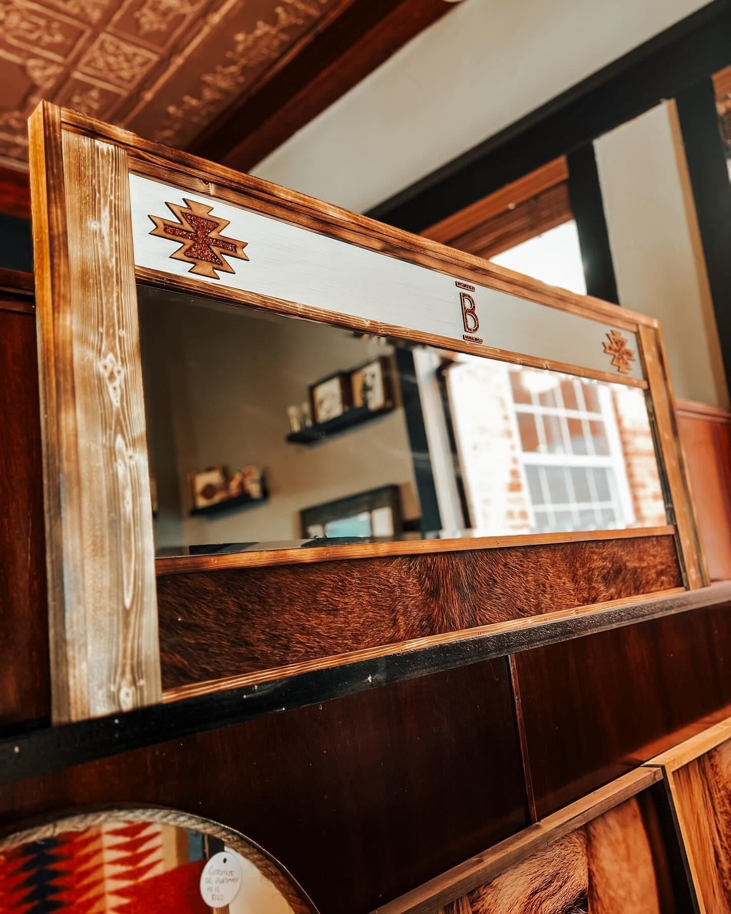 Custom Cowhide Mirror