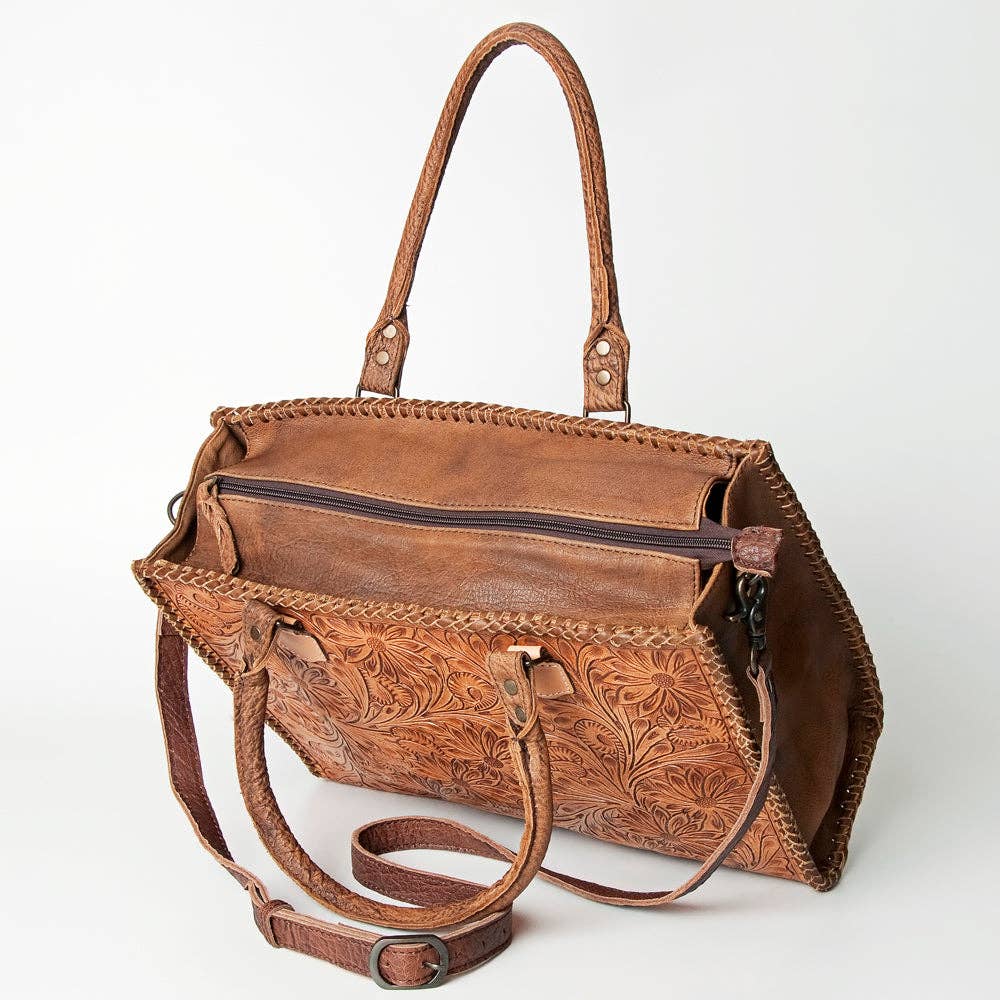 ADBG235 Tote Hand Tooled Genuine Western Leather Women Bag