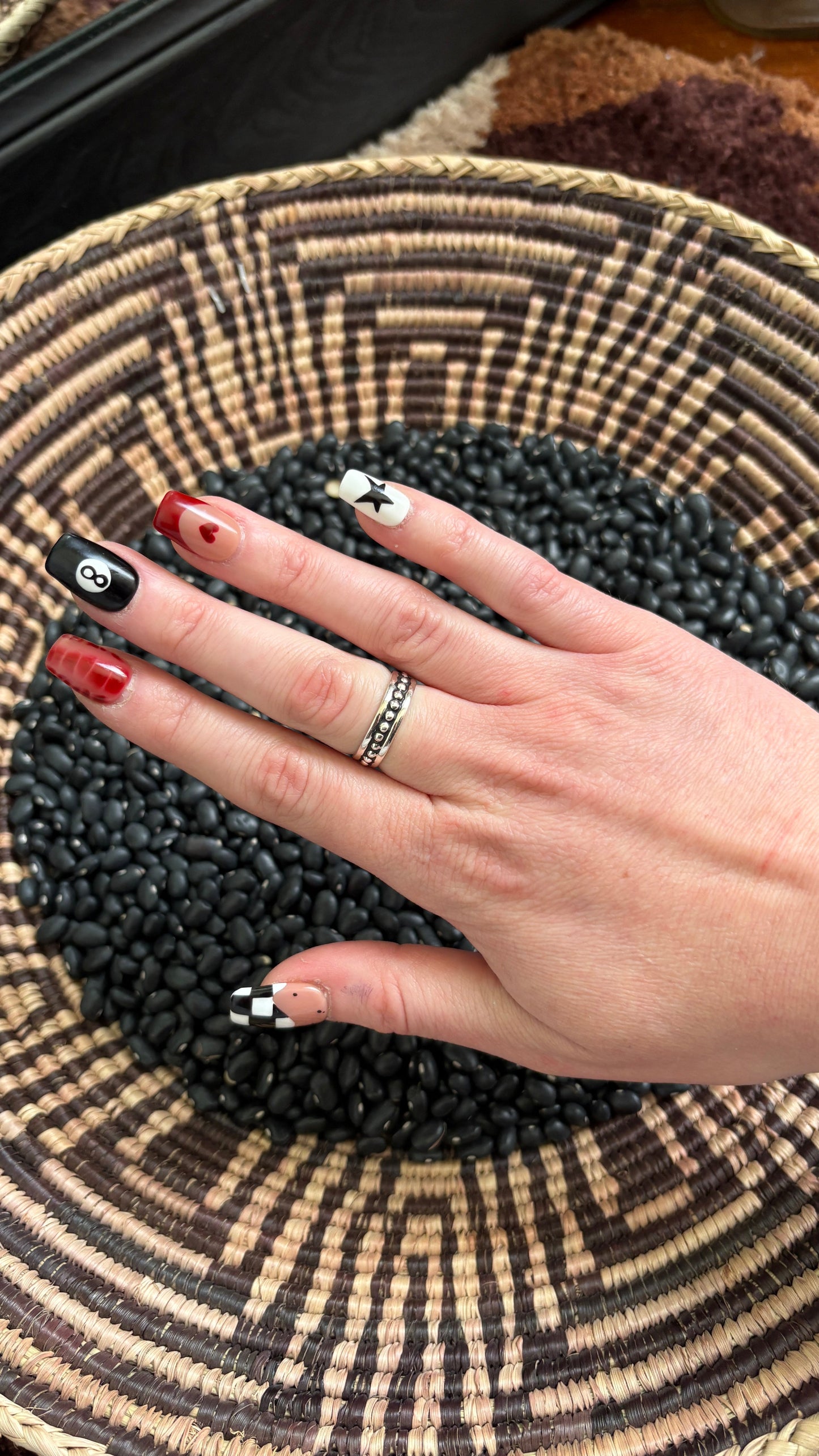 3MM BALL BAND RING - 6MM WIDE BAND