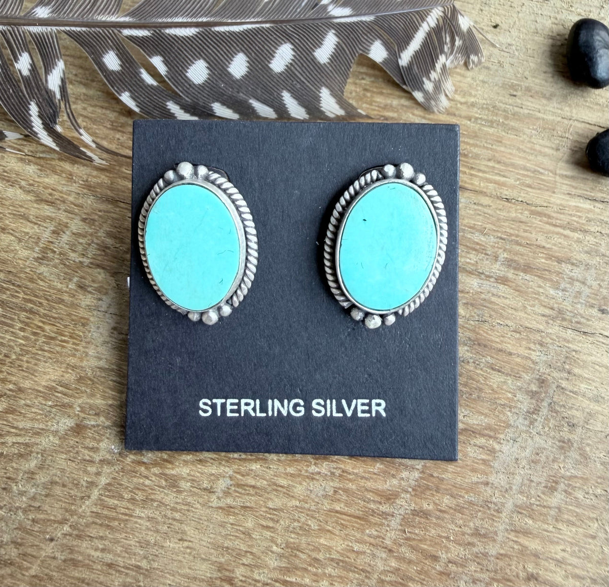 925 Sterling Silver and Royston Stud Earrings