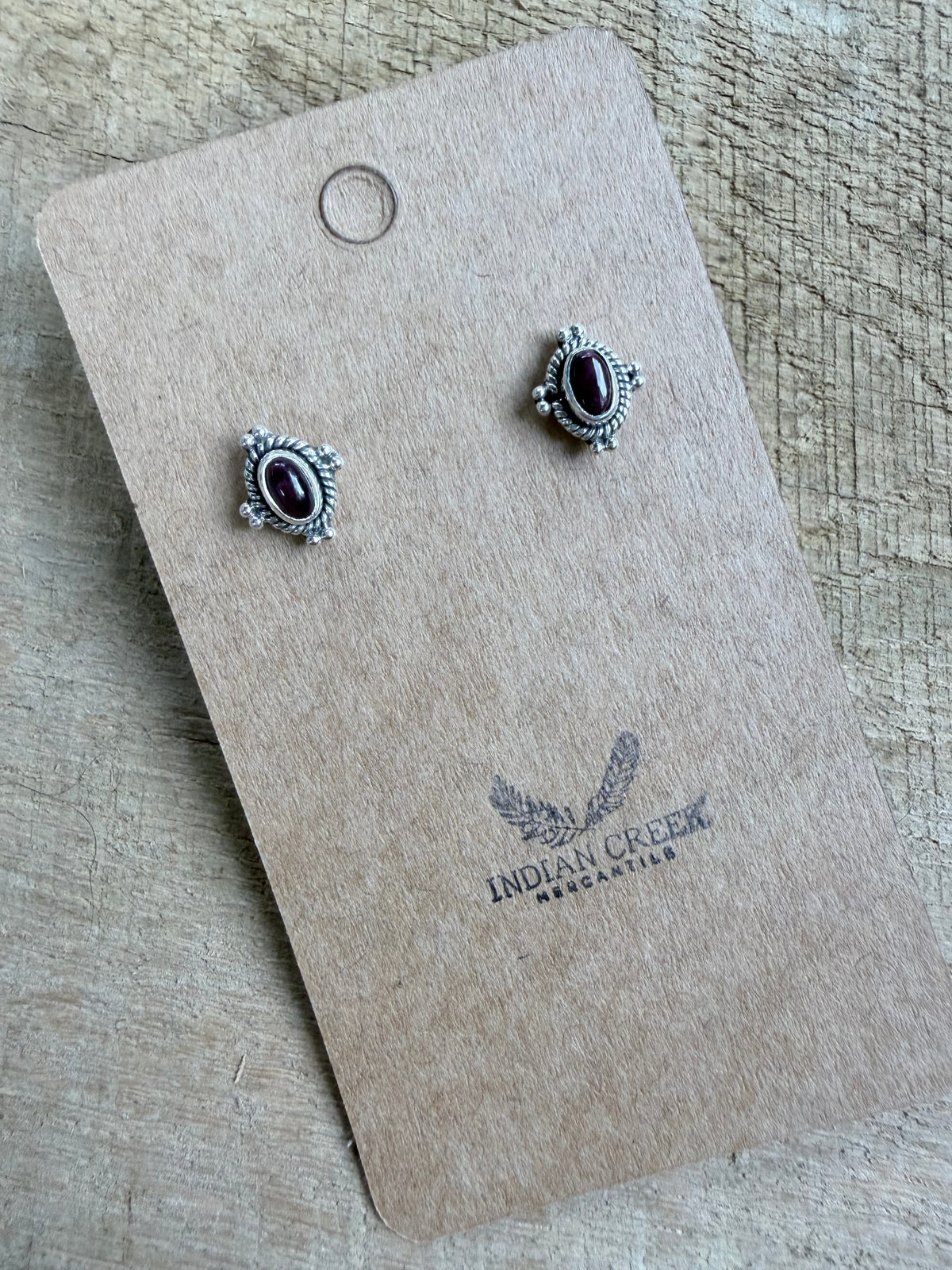 Purple Spiny Stud Earrings