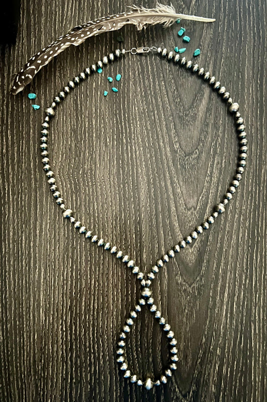 20” Sterling Pearl Loop Necklace