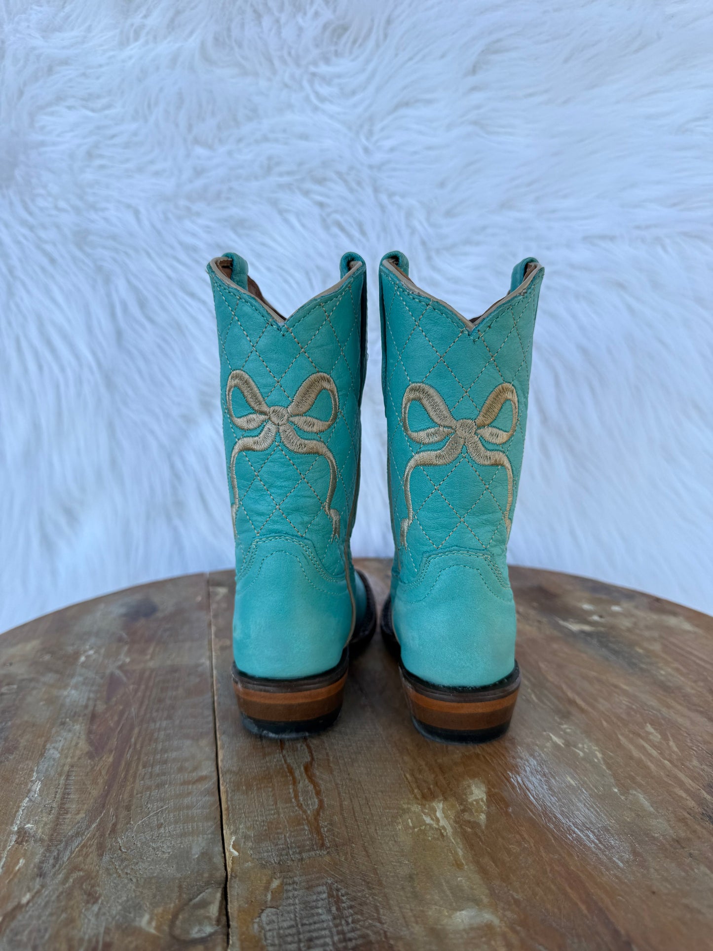 Turquoise Bow Tanner Mark Boots