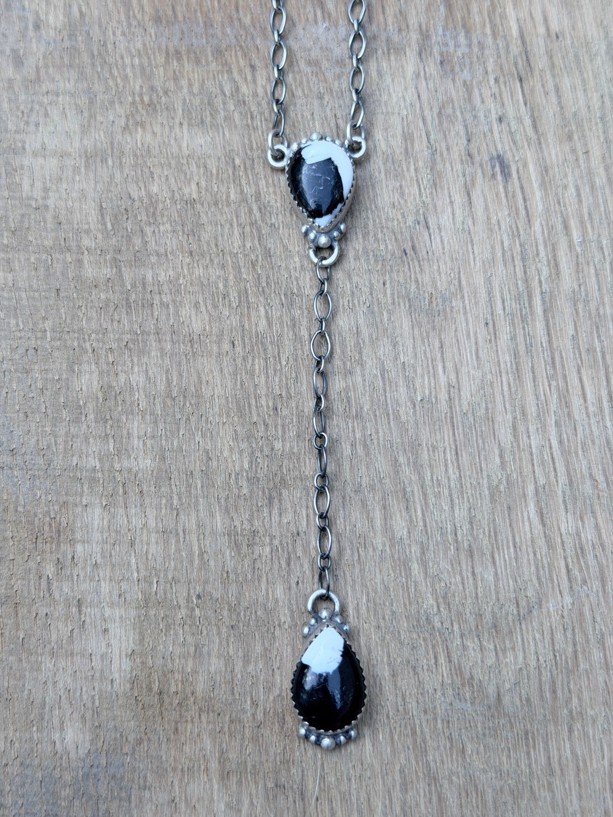 White Buffalo Lariat Necklace