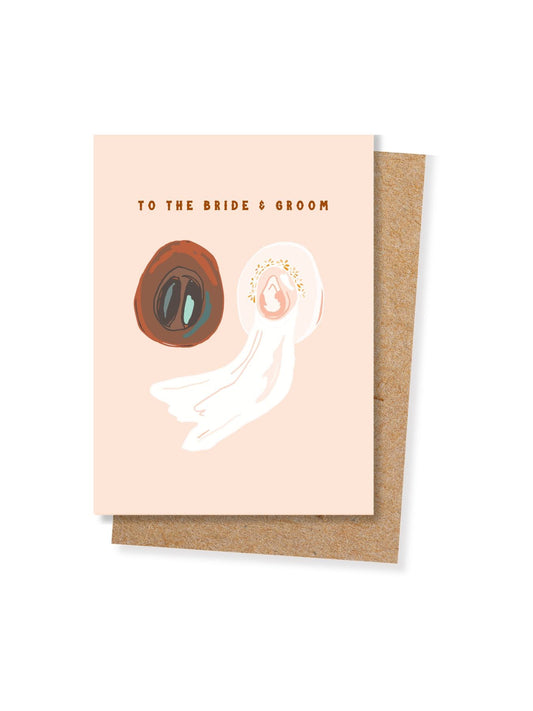 To the Bride and Groom Western Wedding Card