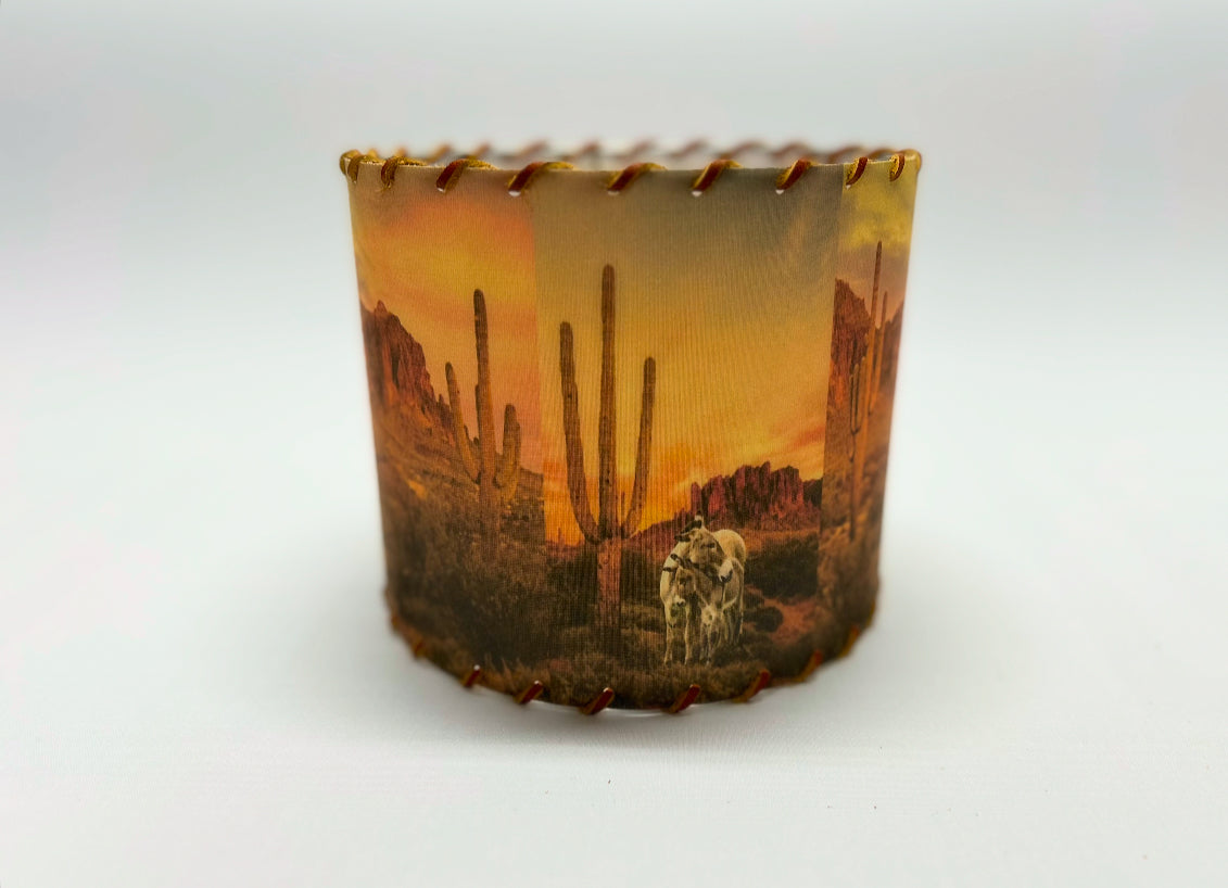 Desert Burros Lampshade 8-inch Small