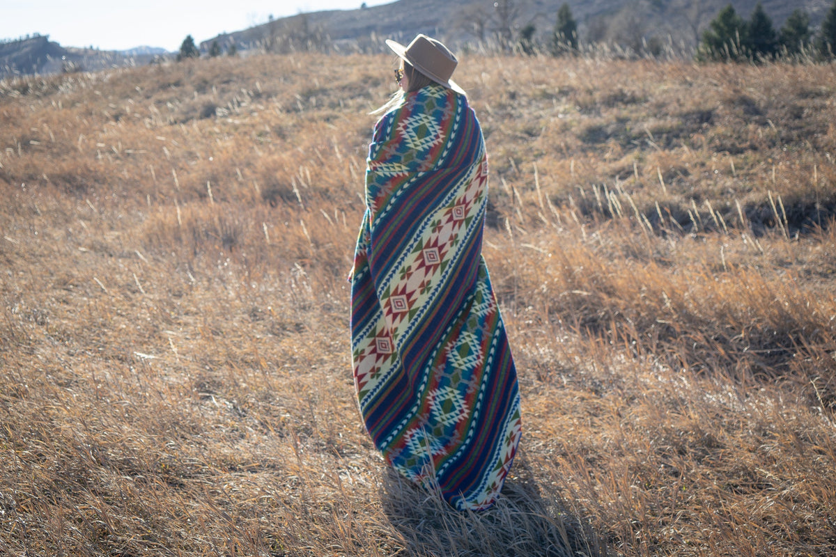 Andean Alpaca Wool Blanket - Galapagos