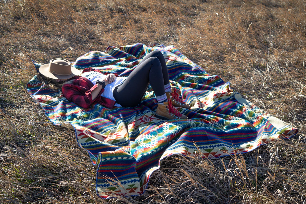 Andean Alpaca Wool Blanket - Galapagos