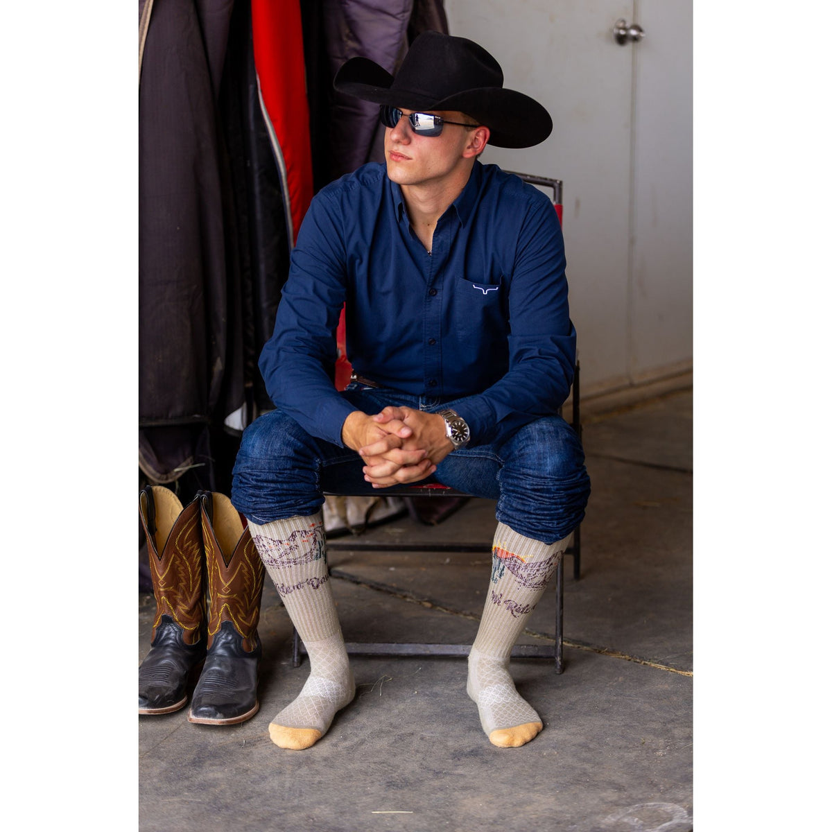 We Ride At Dawn Tan Performance Socks
