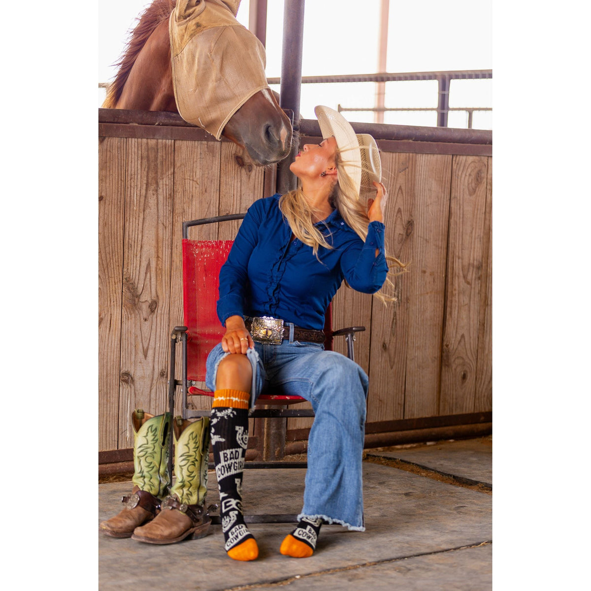 Bad Cowgirl Co. CO Branded Performance Boot Socks