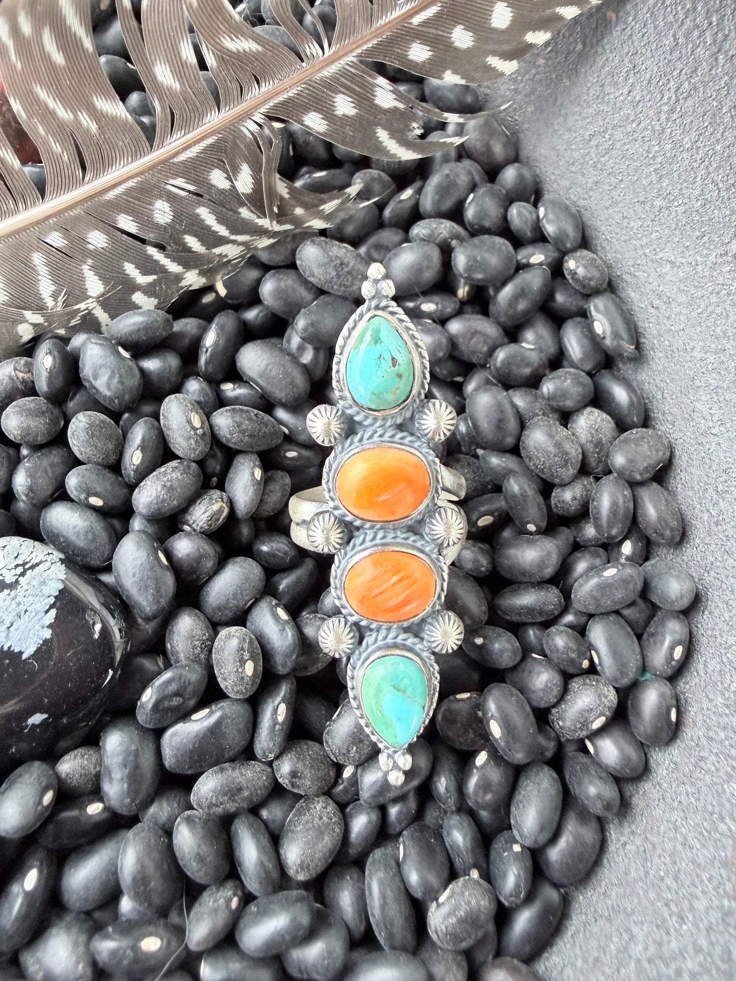 Kingman and Orange Spiny Oyster Ring