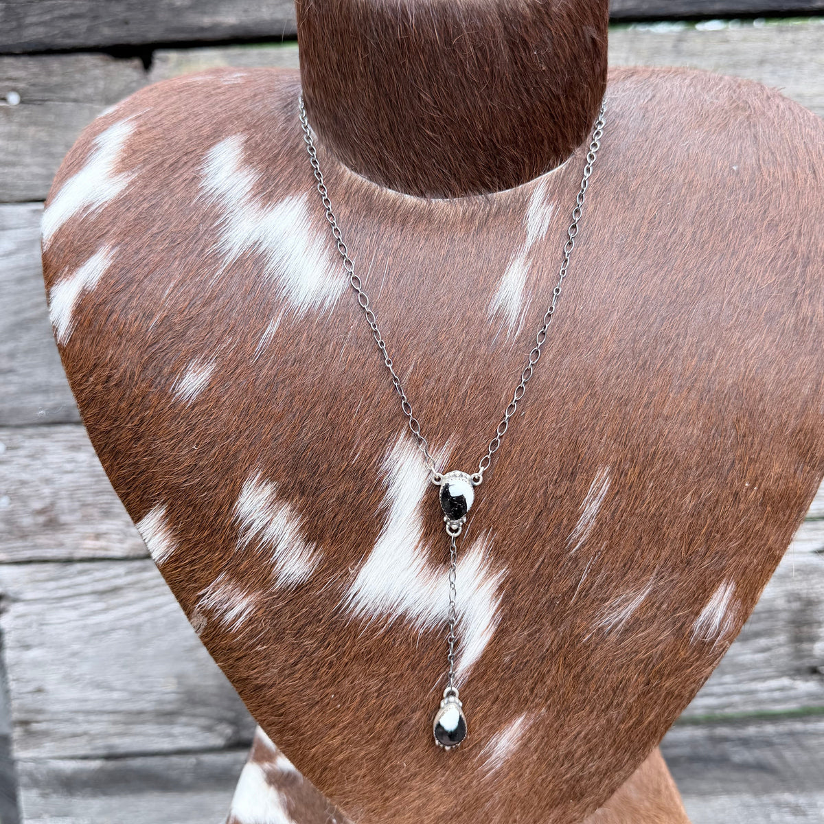 White Buffalo Lariat Necklace