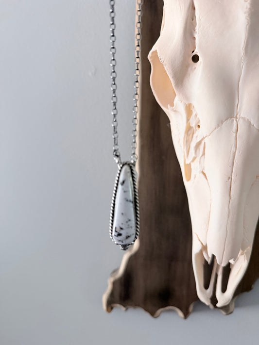Navajo Made By Chassity Belone White Buffalo Necklace
