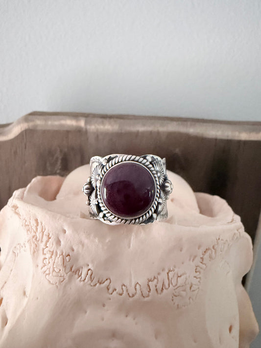 Purple Spiny Cigar Band Ring