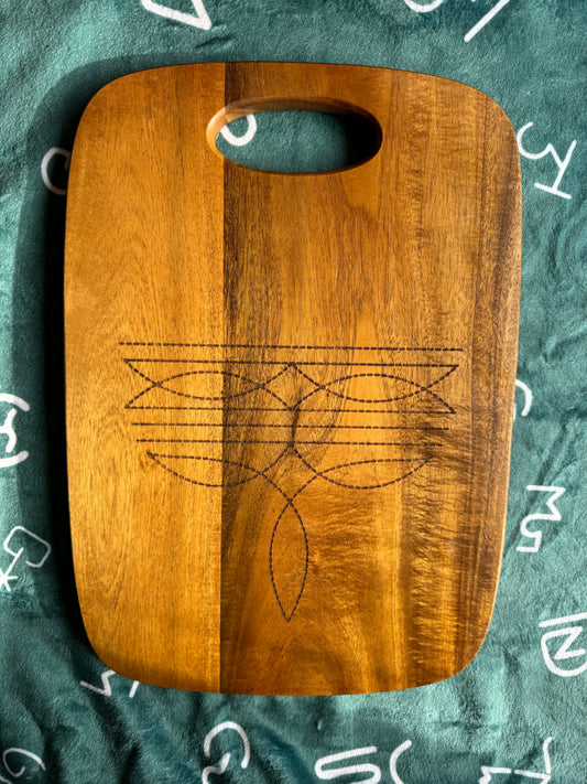 Boot stitch cutting board