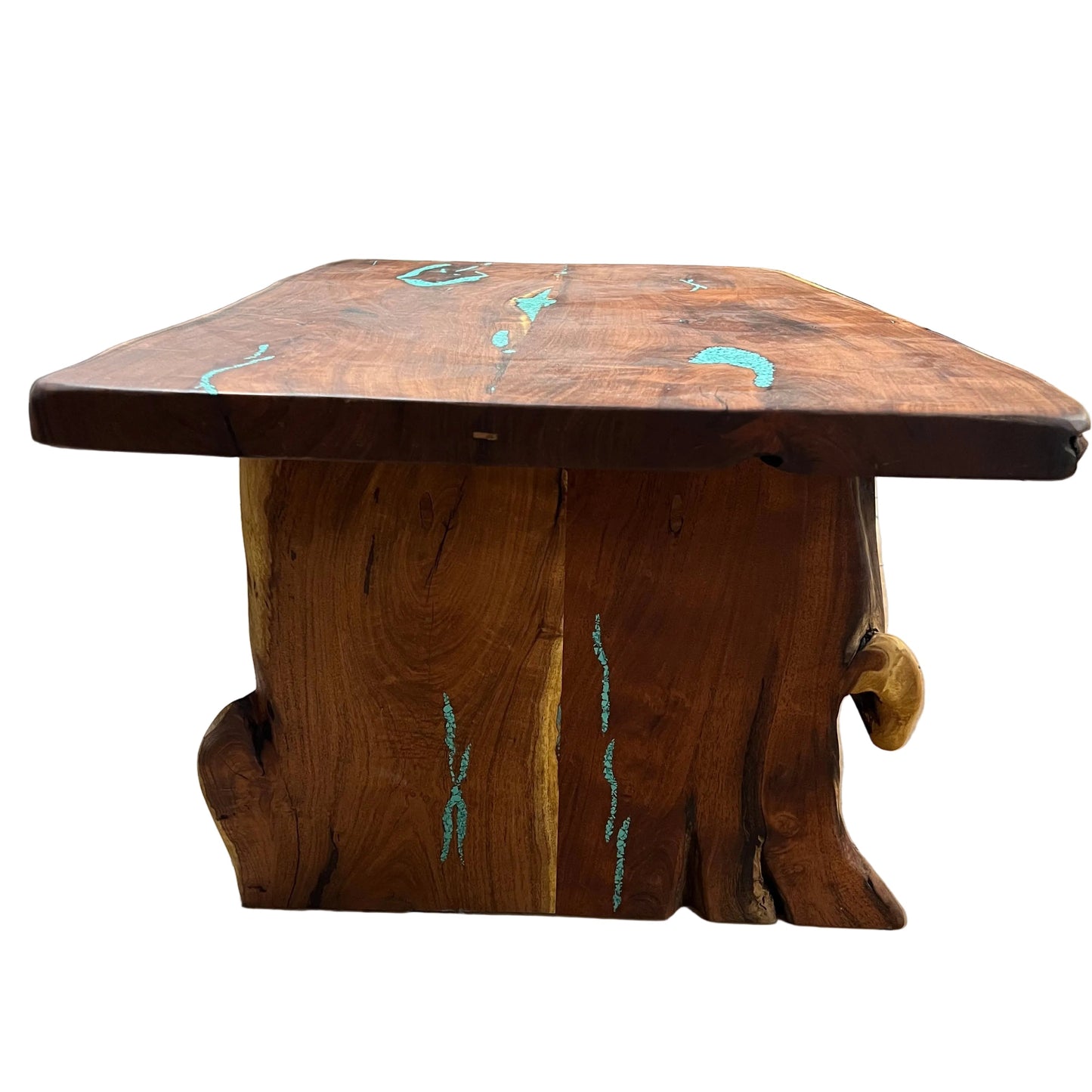Mesquite Rustic Coffee Table with Turquoise