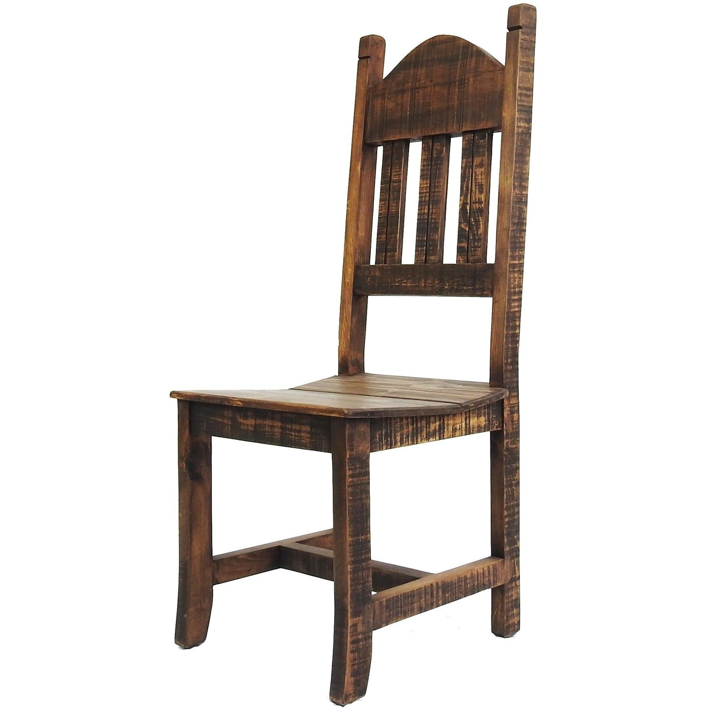 Oasis 6' Rustic Dining Table and 6 Oasis Rustic Chair (Wood Seat)