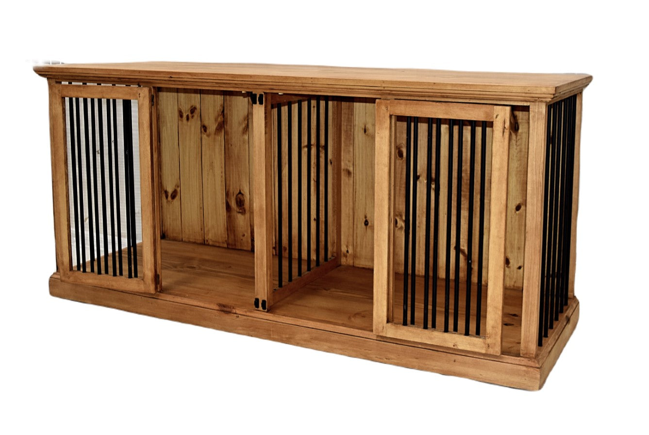 Traditional Medium Dog Rustic Wood Kennel