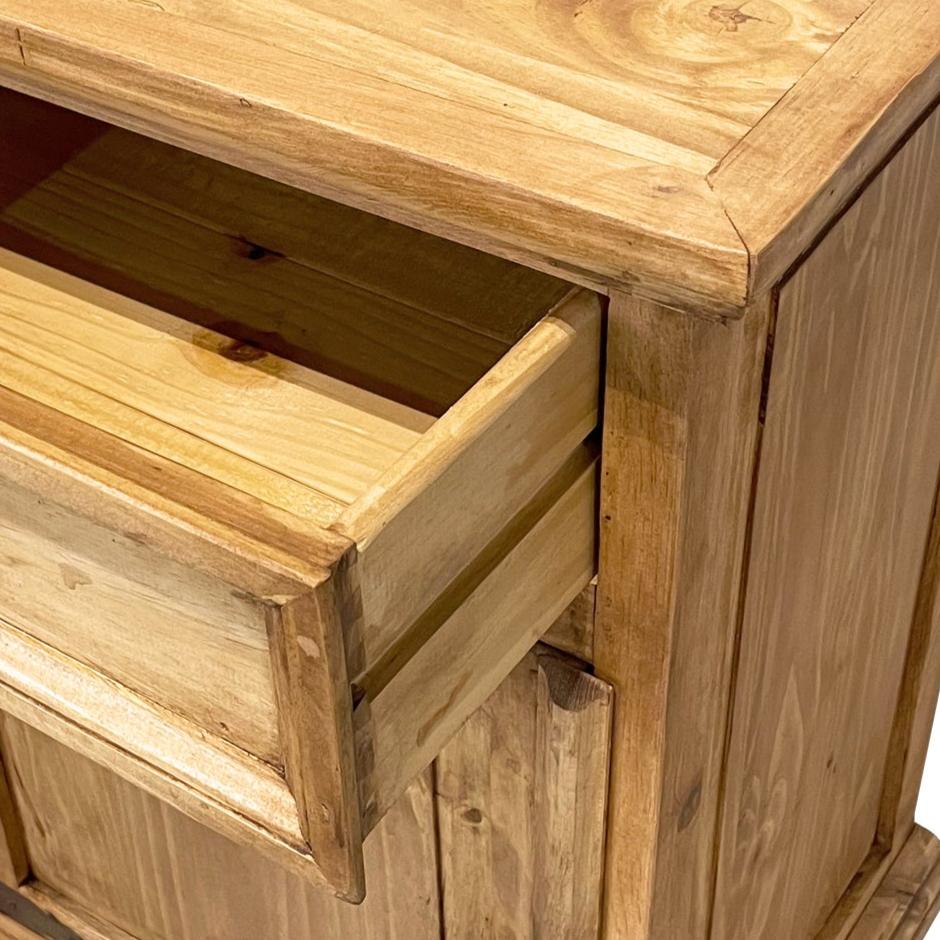 Santa Rita 3 drawer Rustic Nightstand