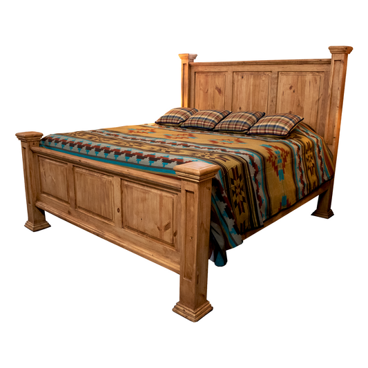 Santa Rita Mexican Pine Rustic Bed | Solid Wood
