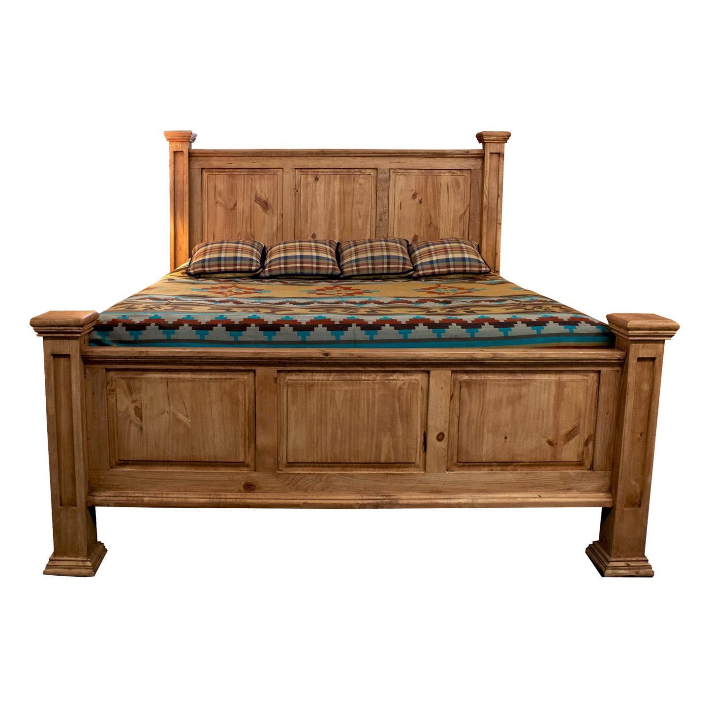 Santa Rita Mexican Pine Rustic Bed | Solid Wood