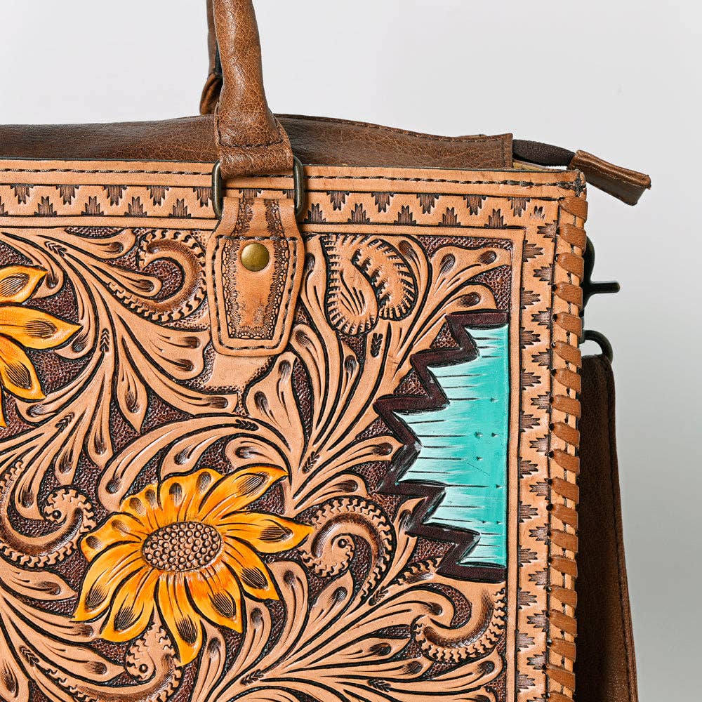 ADBG235 Tote Hand Tooled Genuine Western Leather Women Bag
