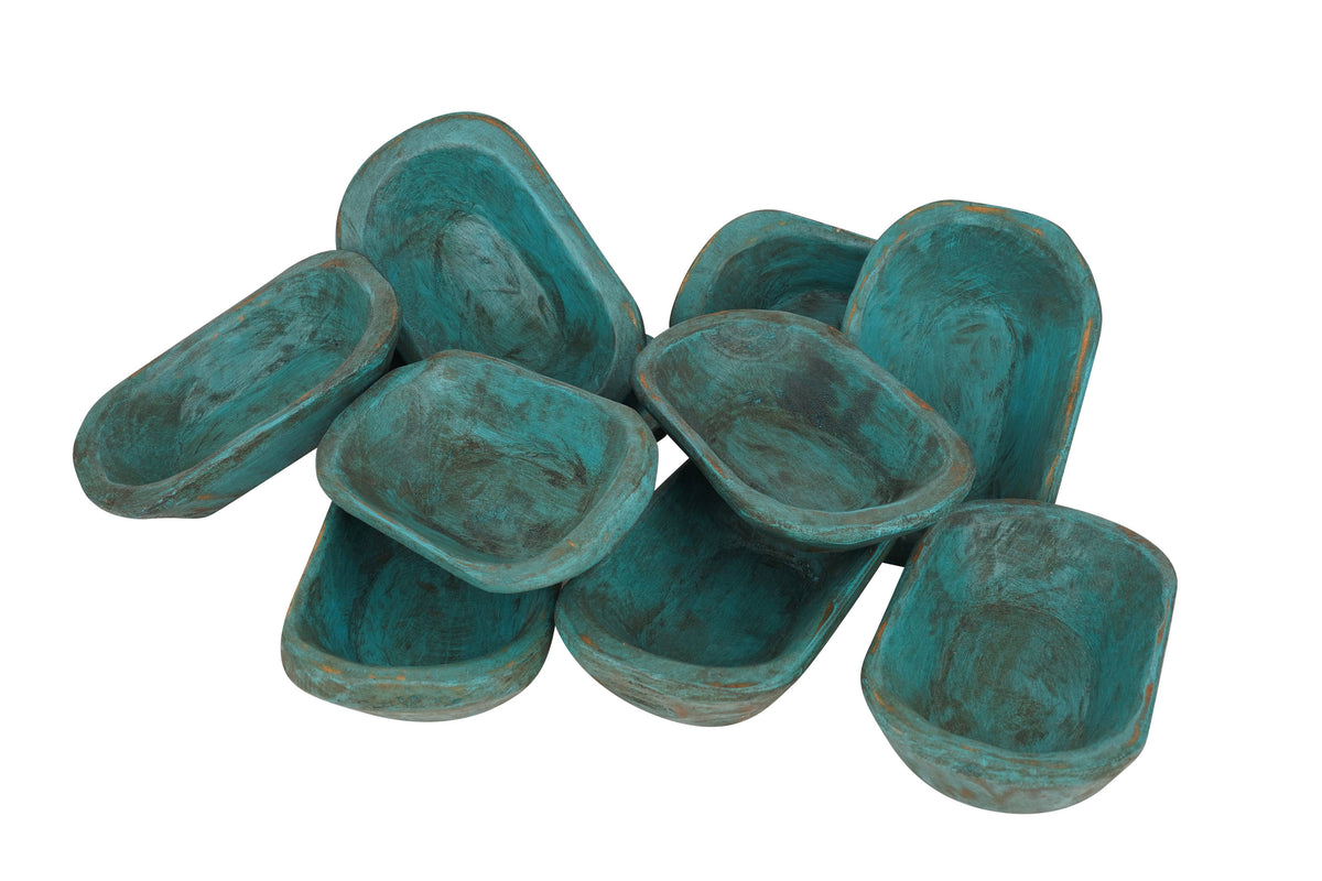 Mini Bowl #2-WH5P-6x10-Home Decor-Mini Turquoise Waxed #2