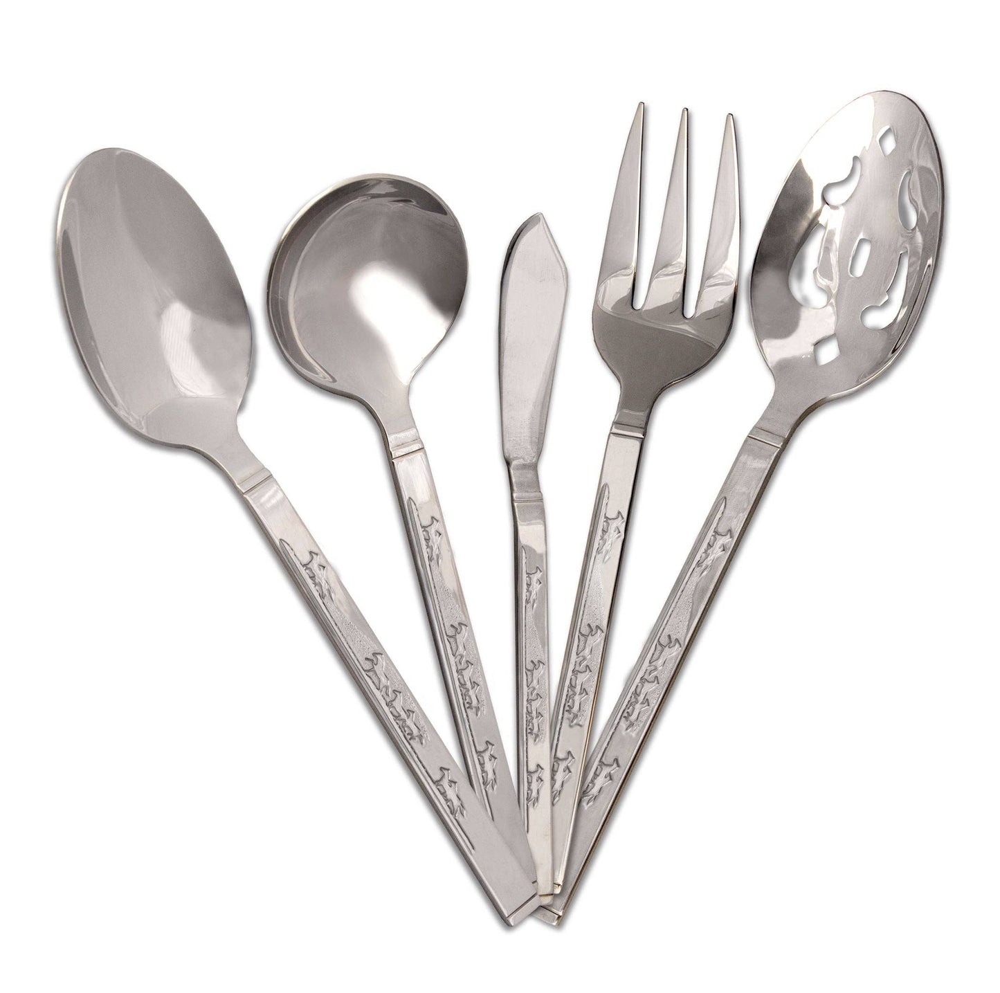 5 Piece Branded Flatware Hostess Set