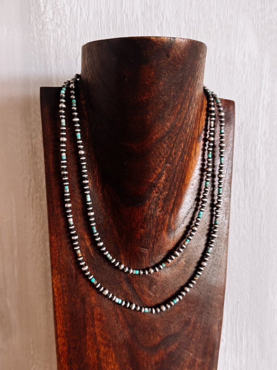 Blum Turquoise Heishi + Pearl Necklace