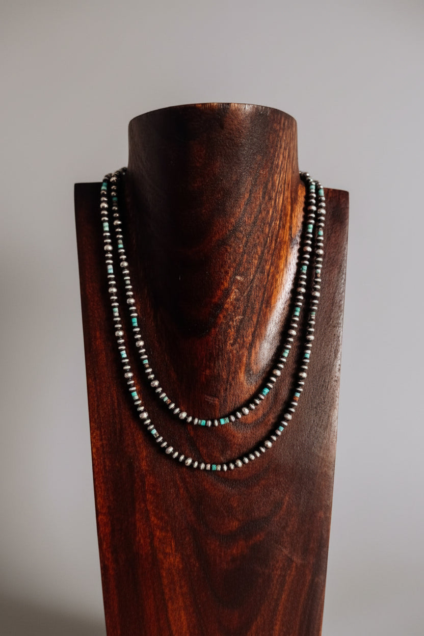 Blum Turquoise Heishi + Pearl Necklace