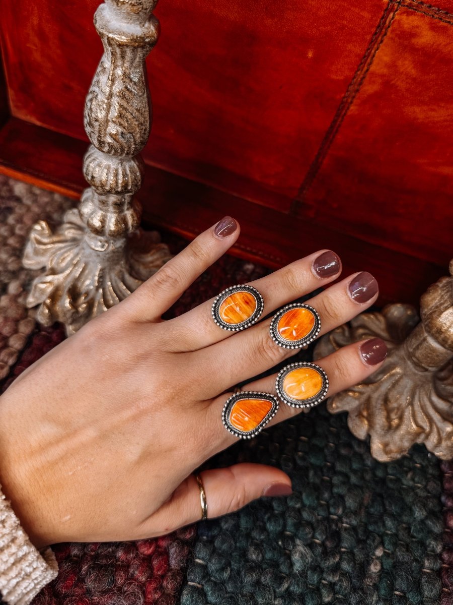 Borger Orange Spiny Ring
