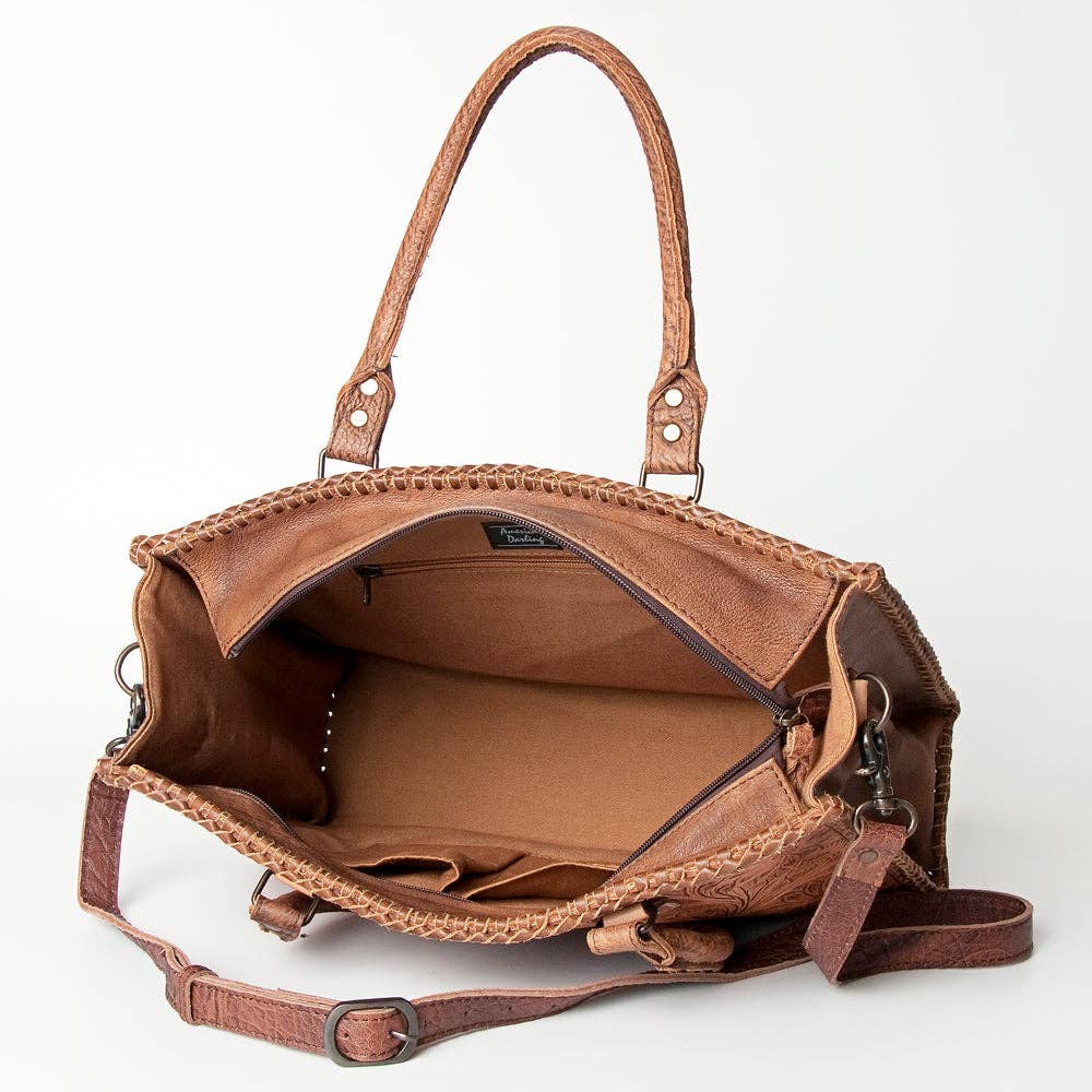 ADBG235 Tote Hand Tooled Genuine Western Leather Women Bag