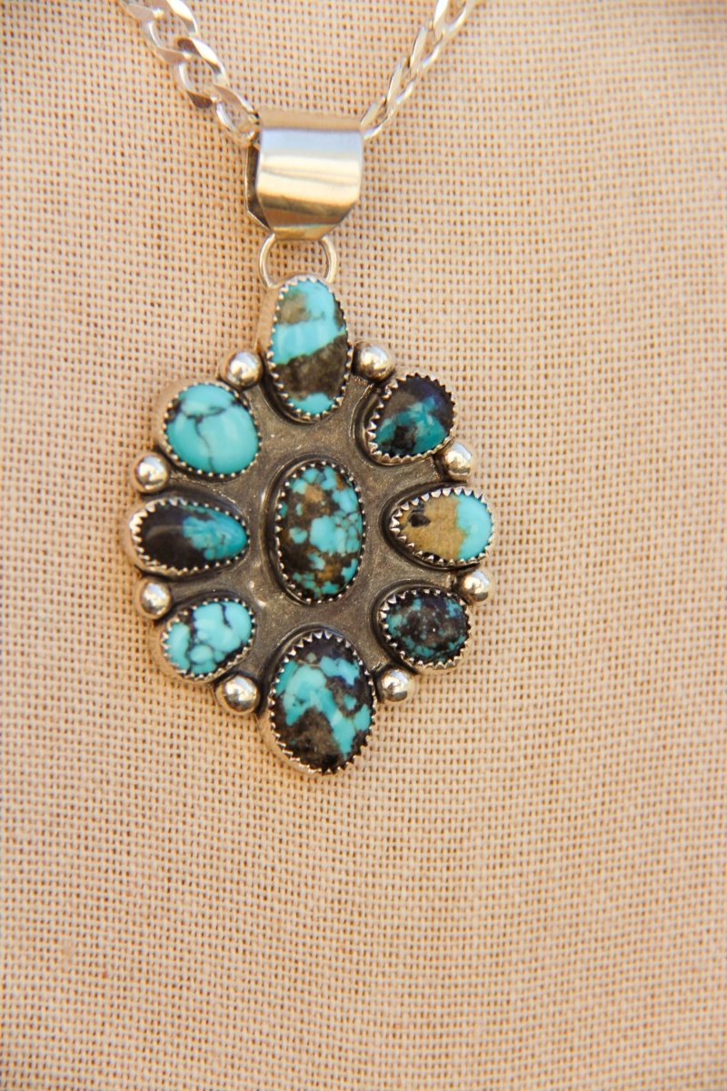 Dandridge Turquoise Cluster Necklace
