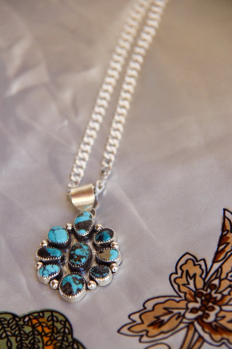 Dandridge Turquoise Cluster Necklace