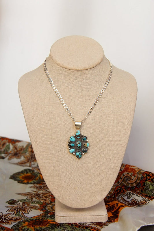 Dandridge Turquoise Cluster Necklace