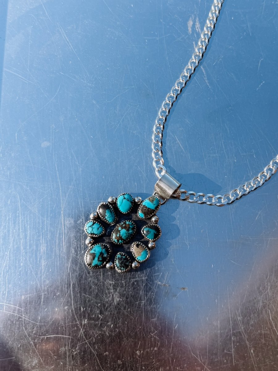 Dandridge Turquoise Cluster Necklace
