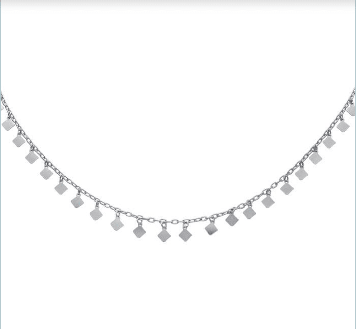Diamond-Shaped Drops Necklace 18"