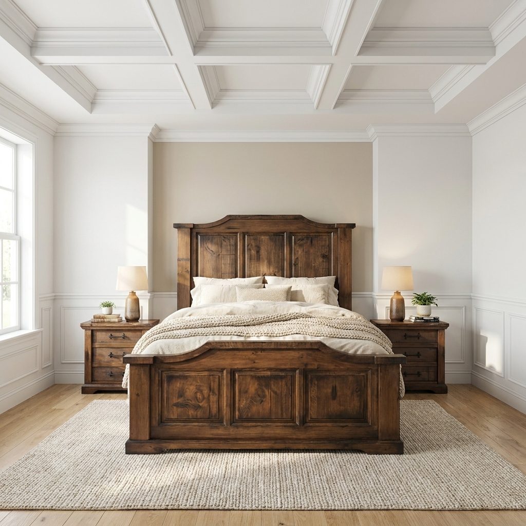 Lubbock Bed | Rustic Solid Wood Bed Frame