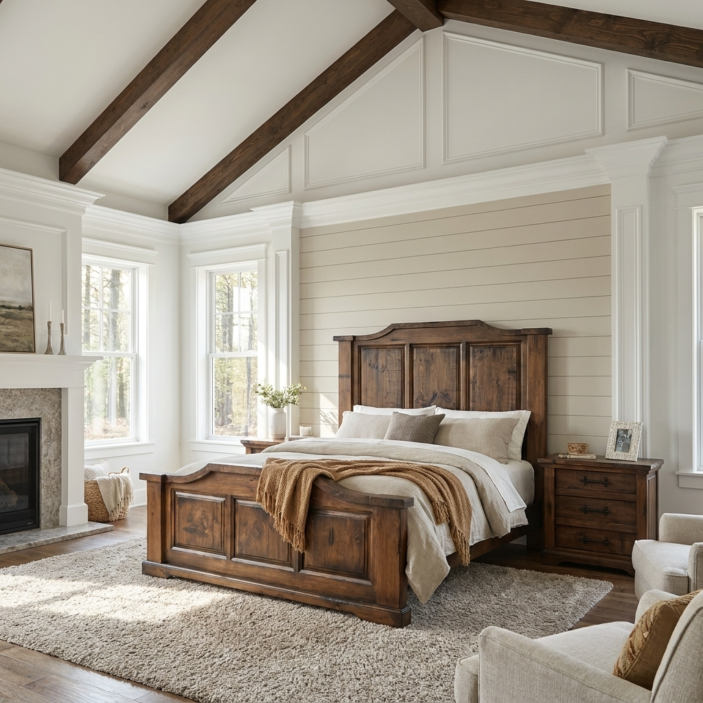 Lubbock Bed | Rustic Solid Wood Bed Frame